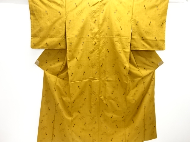 琉球絣柄織出し手織り紬着物